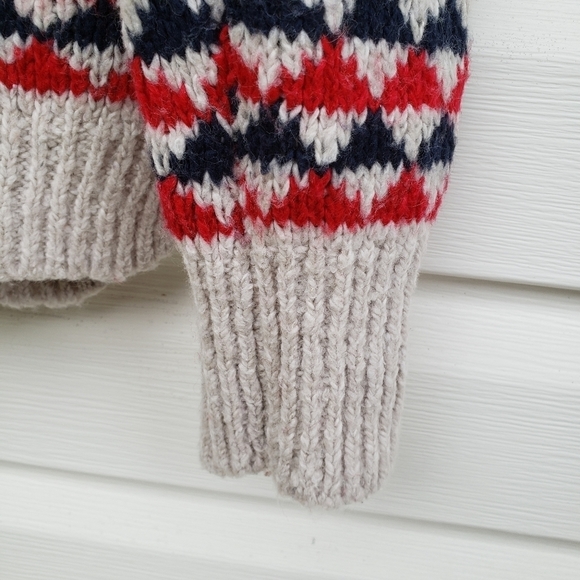 Abercrombie & Fitch Crew Neck Fair Isle Sweater Medium Christmas Soft - Picture 5 of 5